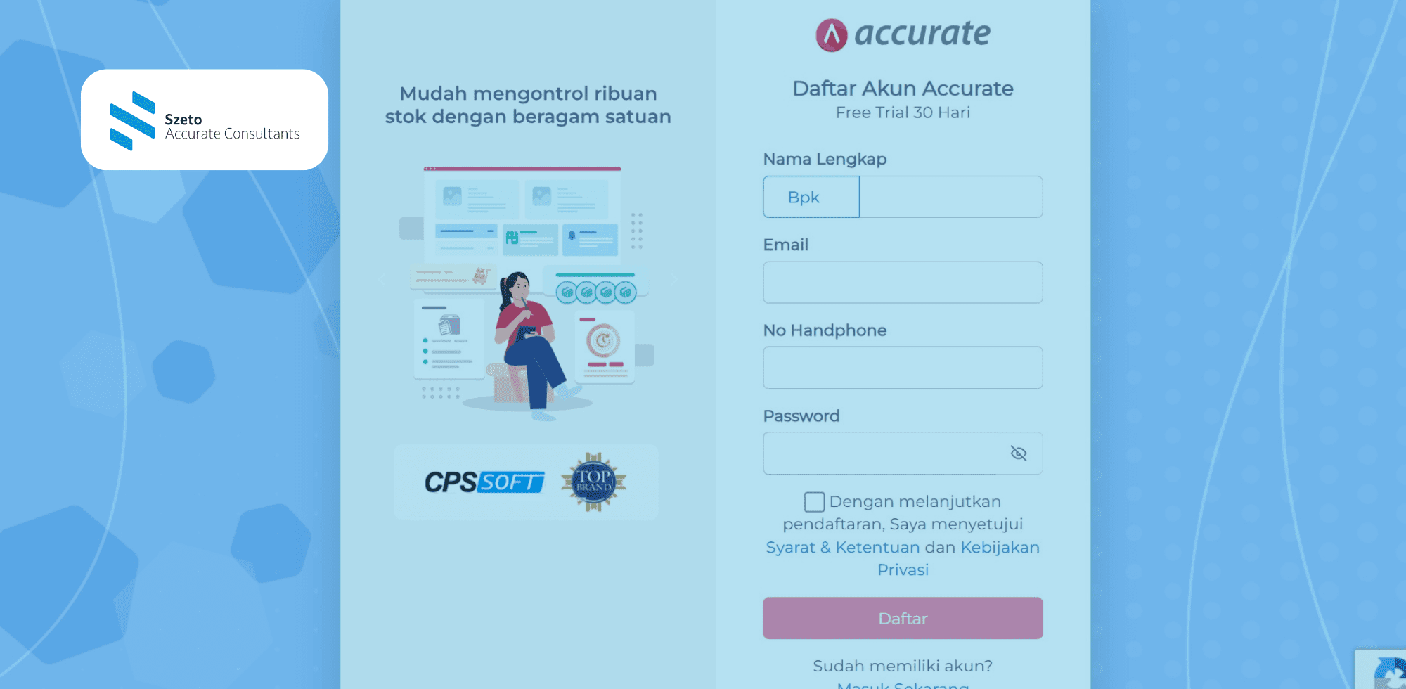 Cara Membuat Account Accurate ID untuk Pengguna Baru
