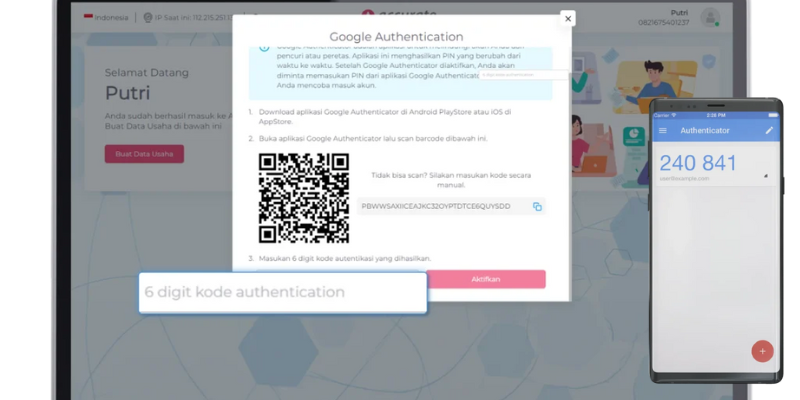 Cara Aktifkan FA dan Nonaktifkan Google Authenticator di Accurate Online