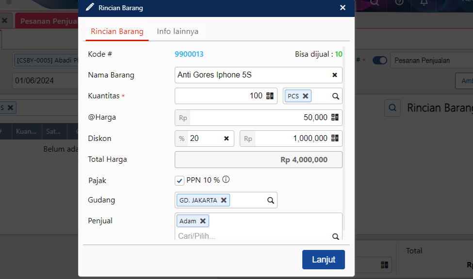 Cara Input Data Penjualan Harian di Accurate Online