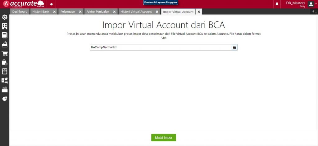 Cara Input Transaksi Virtual Account BCA di Accurate Online