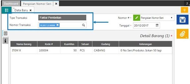 Cara Membuat Pengisian Nomor Seri di Accurate Online