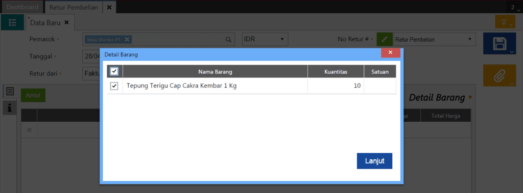 Cara Membuat Retur Pembelian Dari Faktur dengan Kuantitas Penuh di Accurate Online