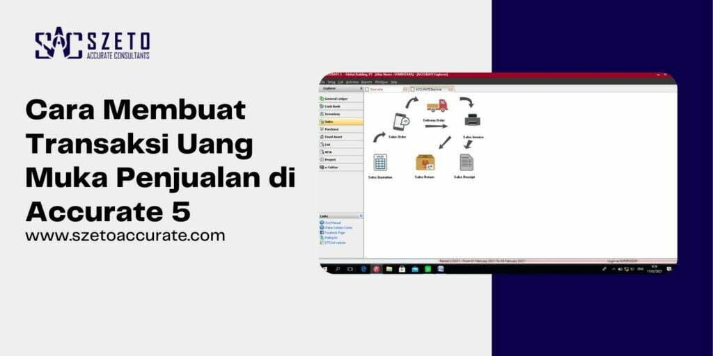 Cara Membuat Transaksi Uang Muka Penjualan di Accurate 5