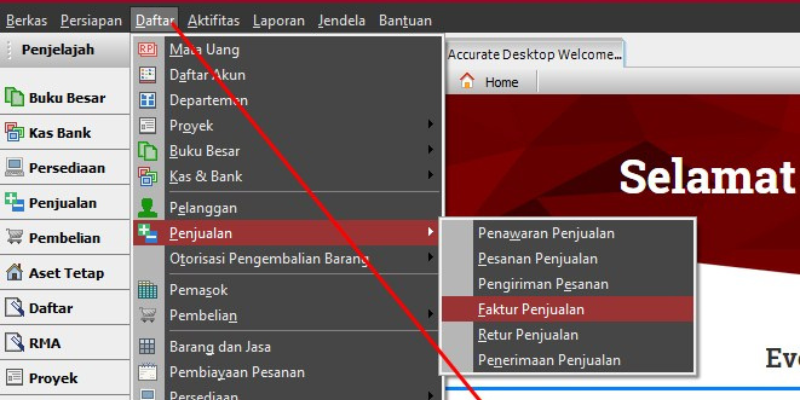 Cara Menghapus Faktur Penjualan Accurate Desktop Gambar