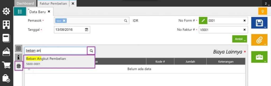 Cara Pembebanan Beban Pembelian ke Cost Persediaan di Accurate Online