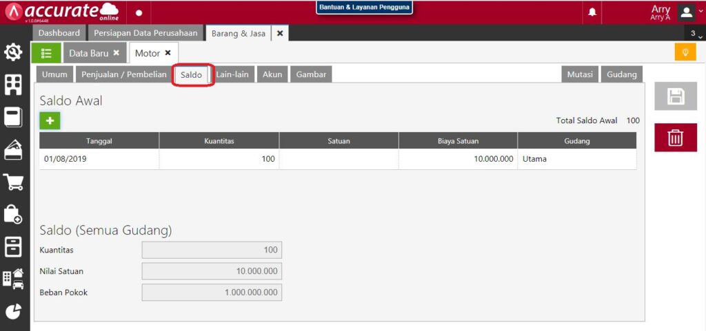 Error Menghapus Transaksi Penyesuaian Persediaan Accurate