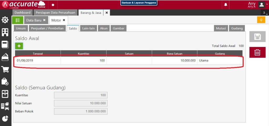 Error Menghapus Transaksi Penyesuaian Persediaan Accurate