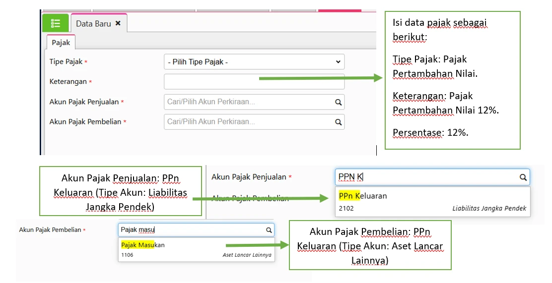 Image Cara Membuat Data Baru untuk Tarif PPN %