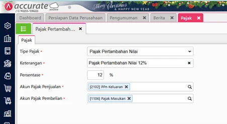 Image Cara Membuat Data Baru untuk Tarif PPN %