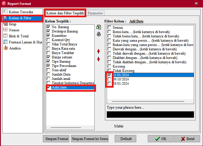 Input dan Filter Barang Baru di Accurate dengan Atribut