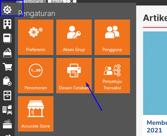 Logo pada Header Desain Cetakan Faktur di Accurate Online