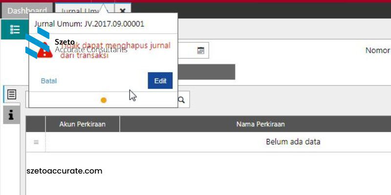 Mengatasi Tidak Dapat Hapus Jurnal Transaksi Accurate Online