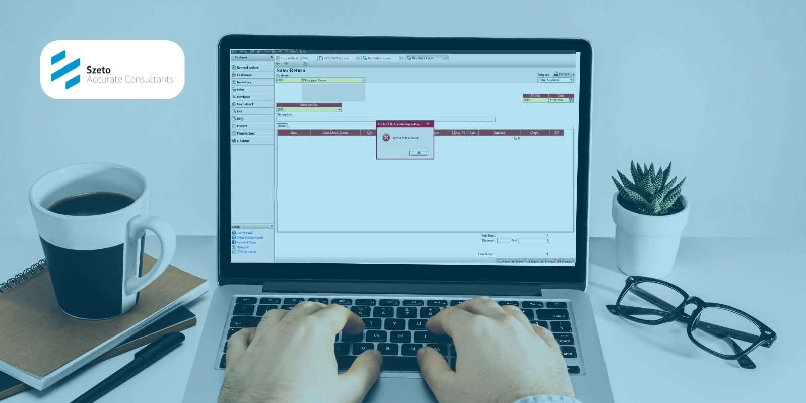 Service Not Allowed Saat Menginput Sales Return di Accurate