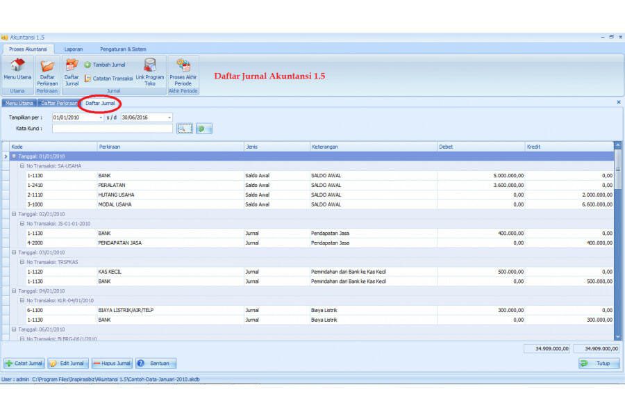 Software Program Akuntansi 1.5