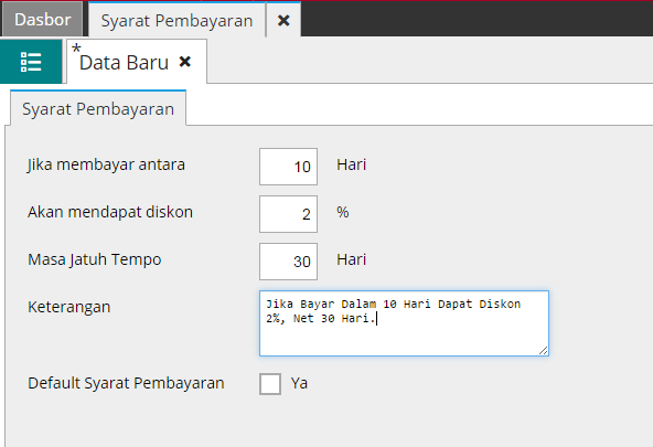 Cara Menambahkan Syarat Pembayaran di Accurate Online