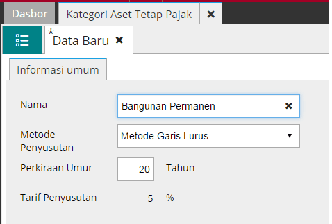 Cara Membuat Kategori Aset Tetap Pajak di Accurate Online