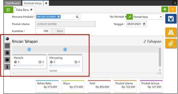 Cara Membuat Perintah Kerja dengan Tahapan Produksi di Accurate Online