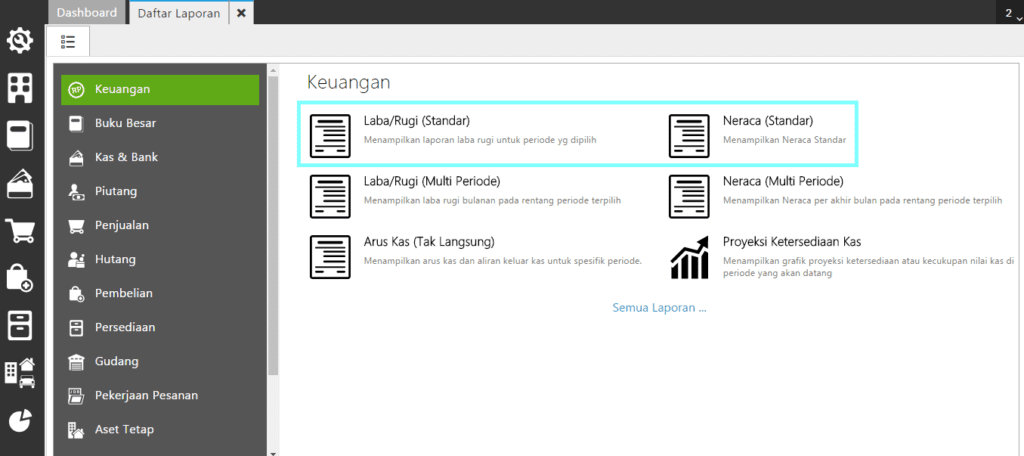 Cara Membuka Laporan di Accurate Online