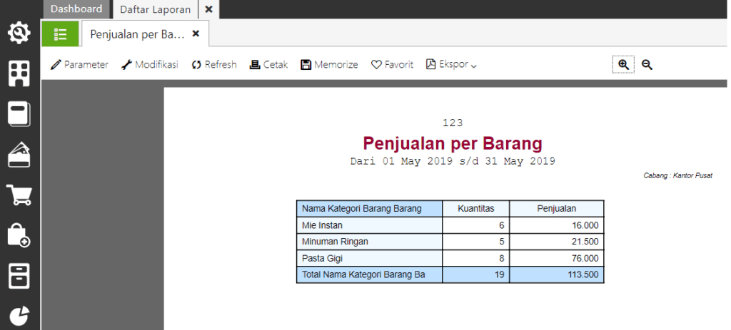 Cara Membuka Laporan Penjualan Per Kategori Barang di Accurate Online