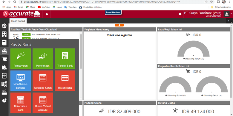 Fitur Kas dan Bank 