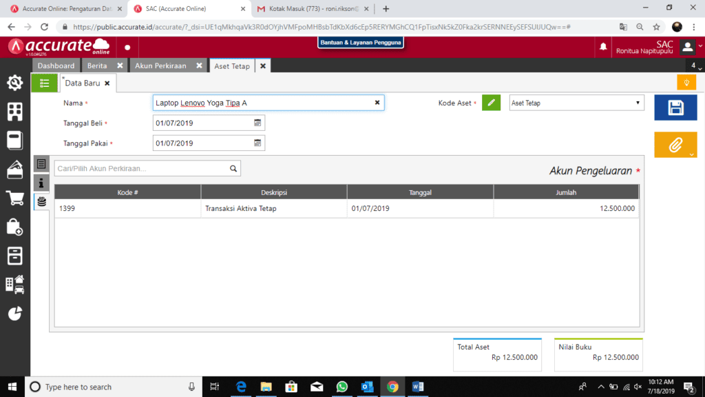 Cara Mencatat Asset Tetap dengan Pembelian Tunai di Accurate Online
