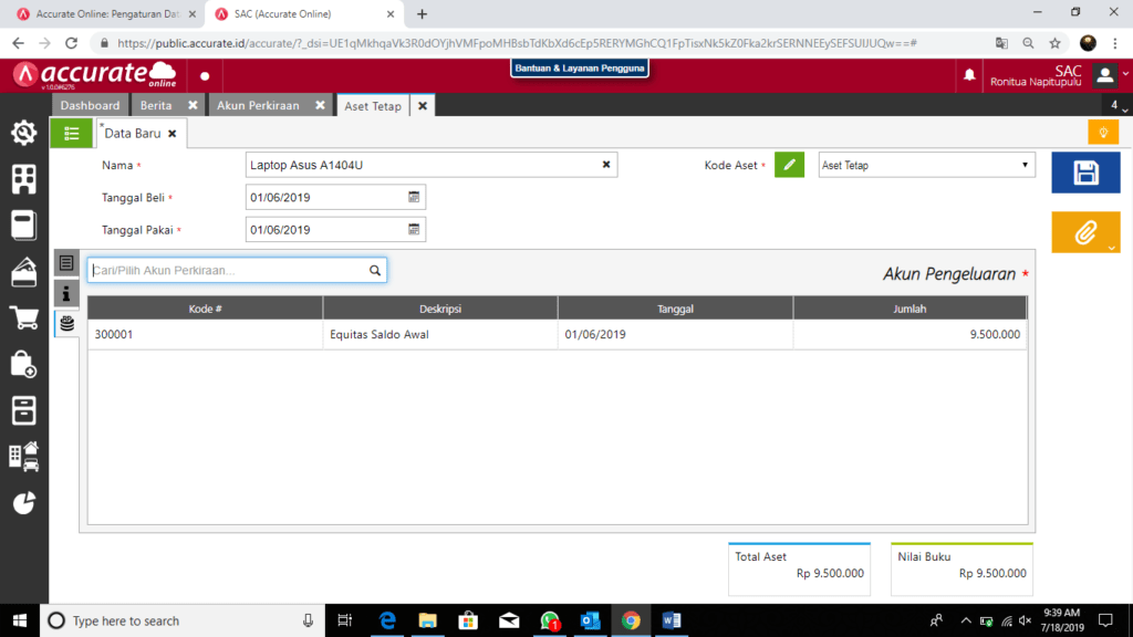 Cara Mencatat Asset pada saat Cut Off Database di Accurate Online