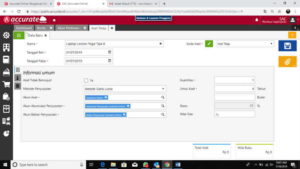 Cara Mencatat Asset Tetap dengan Pembelian Tunai di Accurate Online